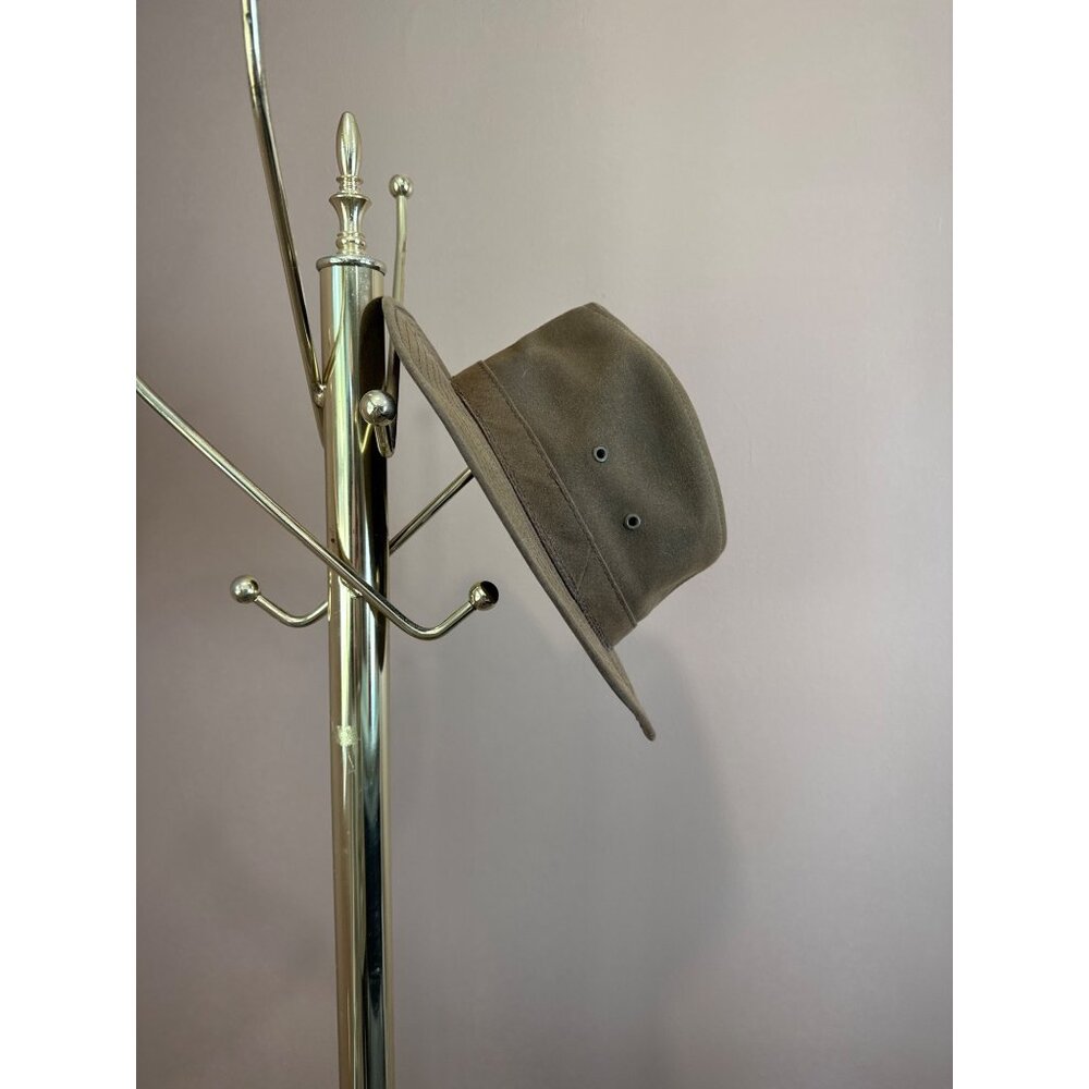 Vintage Koolah Aussie Men's Large Akubra Style Outback Hat Olive Green Oilskin